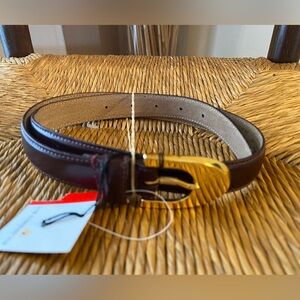 🆕 LIZ CLAIBORNE DARK BROWN WOMAN'S BONDED LEATHER BELT SIZE MEDIUM NEW WITH TAG